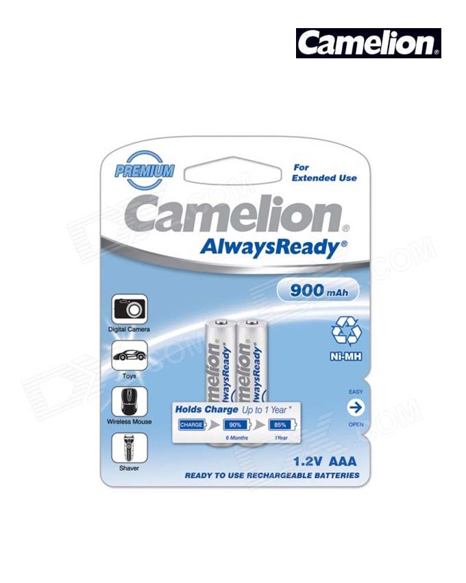 Camelion AlwaysReady 900mAh Low Self-discharge Ni-MH AAA Rechargeable Battery